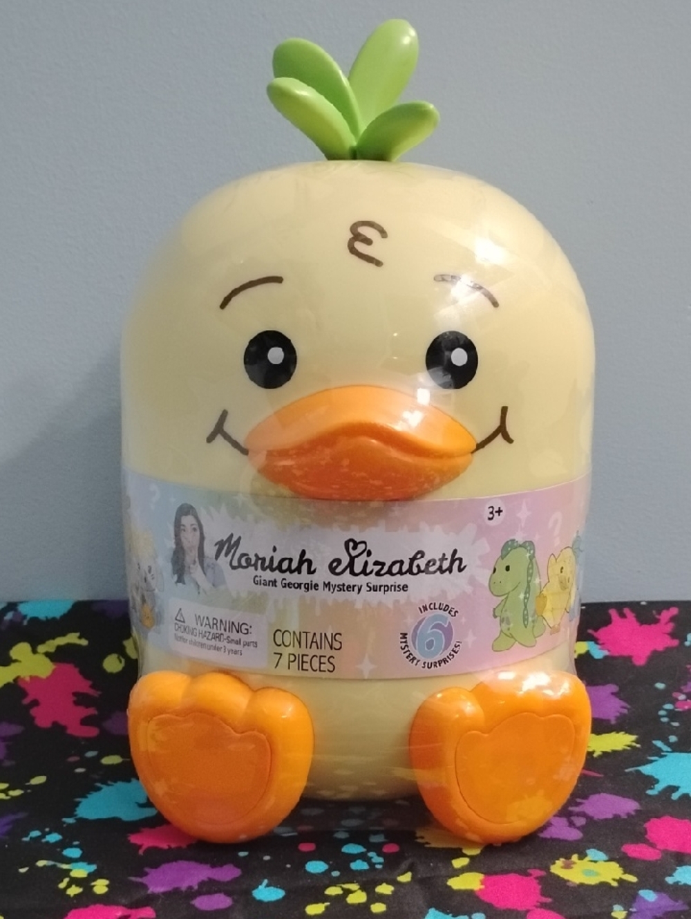NWT Mariah Elizabeth Giant Georgie Mystery Surprise Duck - Yellow & Orange